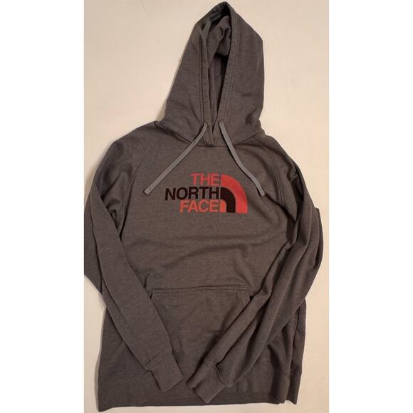 The North Face Tops - The North Face Women's Pullover Hoodie Sweatshirt Gray/Pink Size M Fleece